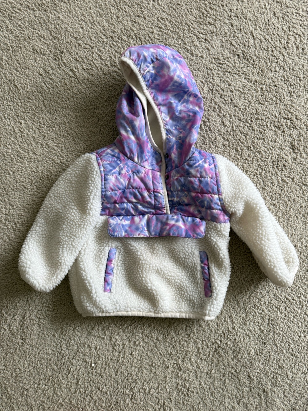 Madison Tie-Dye Lavender and Pink Sherpa Pet Jacket